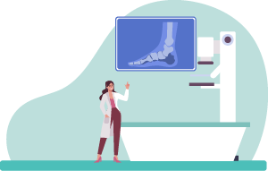 X-ray of Both Feet in Frontal Projection with Load Orhun Medical